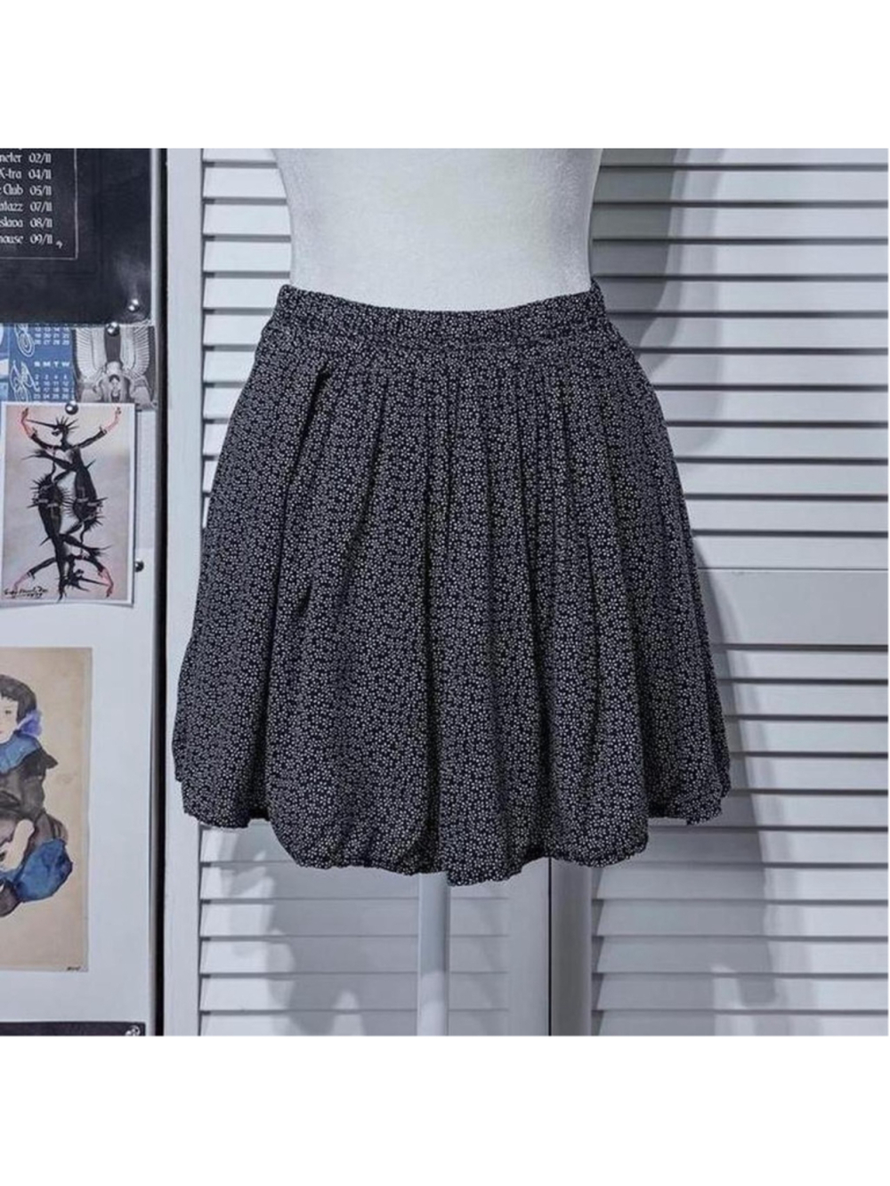 Brandy Melville floral mini skirt